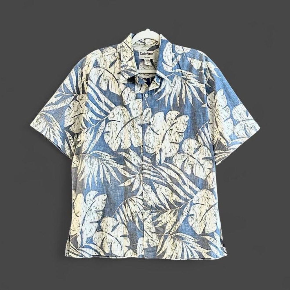 🇺🇸 MADE IN HAWAII USA Cooke Street Honolulu Hawaiian Botanical Print Shirt